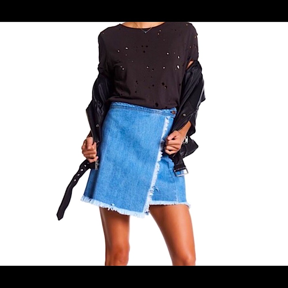 PISTOLA Denim Wrap Skirt